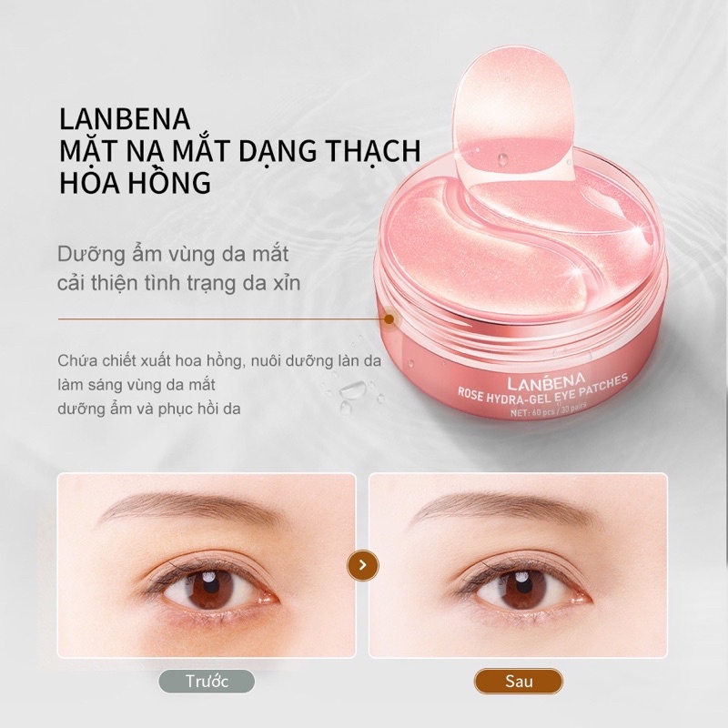 LANBENA mặt nạ mắt dưỡng mắt quầng thâm giảm thâm mắt kem Bộ 60 Miếng