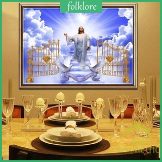 Bộ tranh đính đá 5D DIY hình chúa Giêsu độc đáo tiện lợi dành cho trang trí