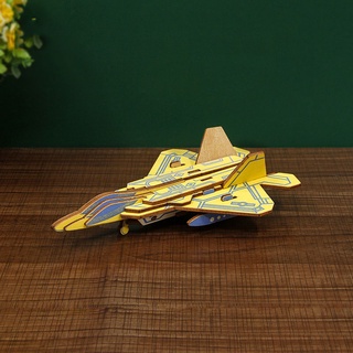 Đồ chơi lắp ráp gỗ 3D Mô hình Máy bay F-22 Raptor Laser TB-A021