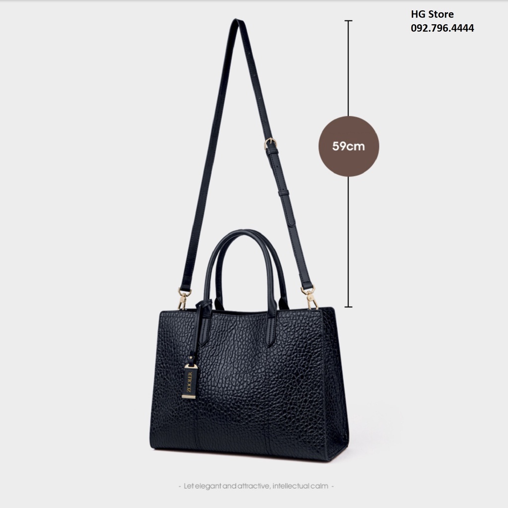 Túi Xách Nữ Hàn Quốc Da Bò Italy Cao Cấp Zooler FullBox ZL024 Size 33cm Làm Quà Tặng, Sinh Nhật, Quà Biếu