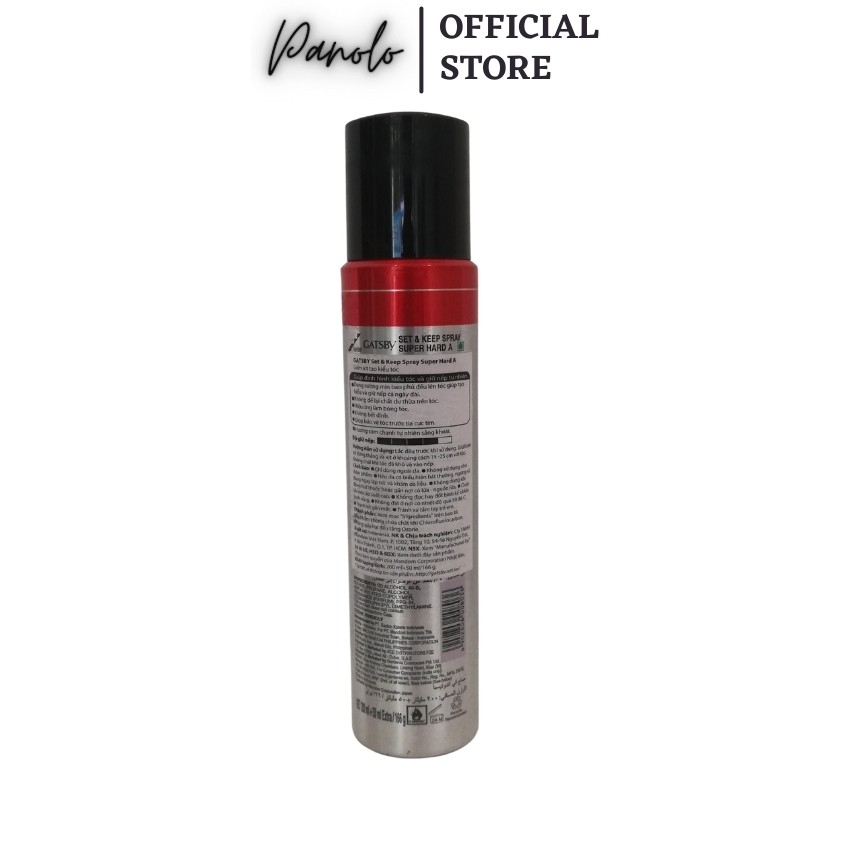 Gôm xịt tóc Gatsby Hair Spray Super Hard 250ml, Độ Cứng 4/5