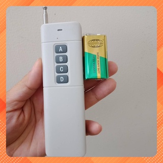 Tay remote điều khiển từ xa 4 nút abcd 3000m, tần số 433mhz 315mhz