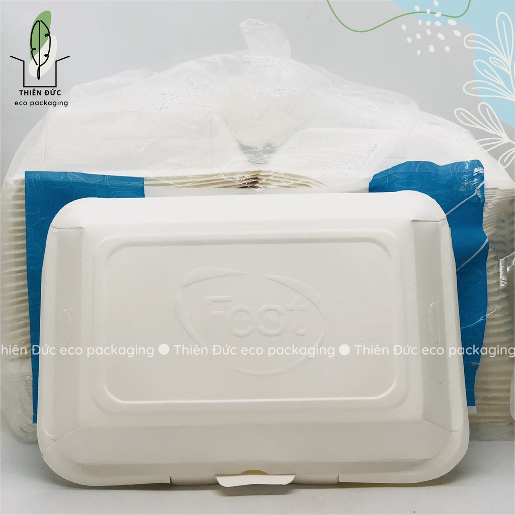 Thay hộp xốp - HỘP GIẤY 725ml  ĐỰNG THỨC ĂN bánh, xôi, cơm.. an toàn hàng THÁI LAN nhập khẩu FEST