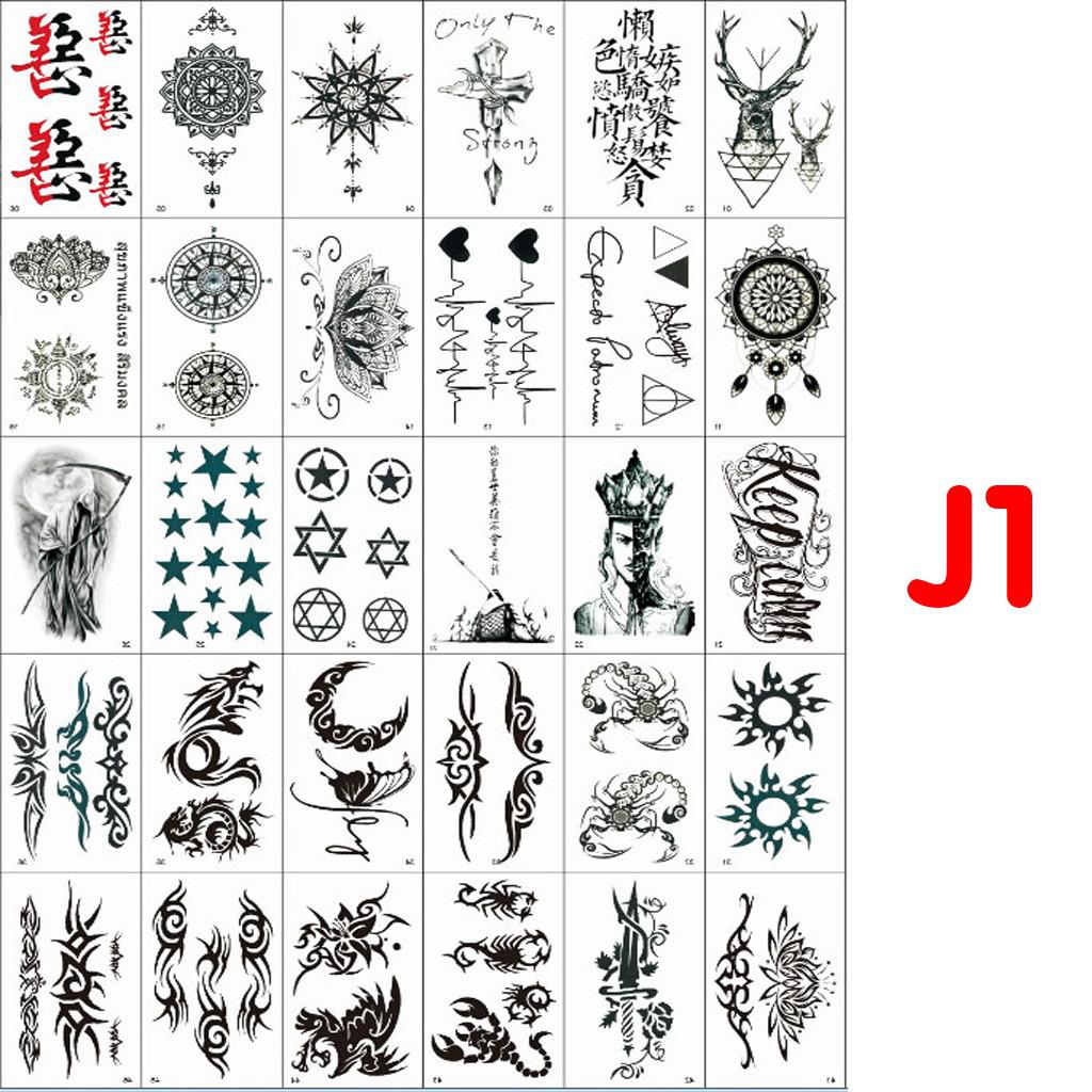 Bán Hình Xăm Dán Mini Chống Thấm Nước Combo 30 Tấm (10x6cm) | BigBuy360 - bigbuy360.vn