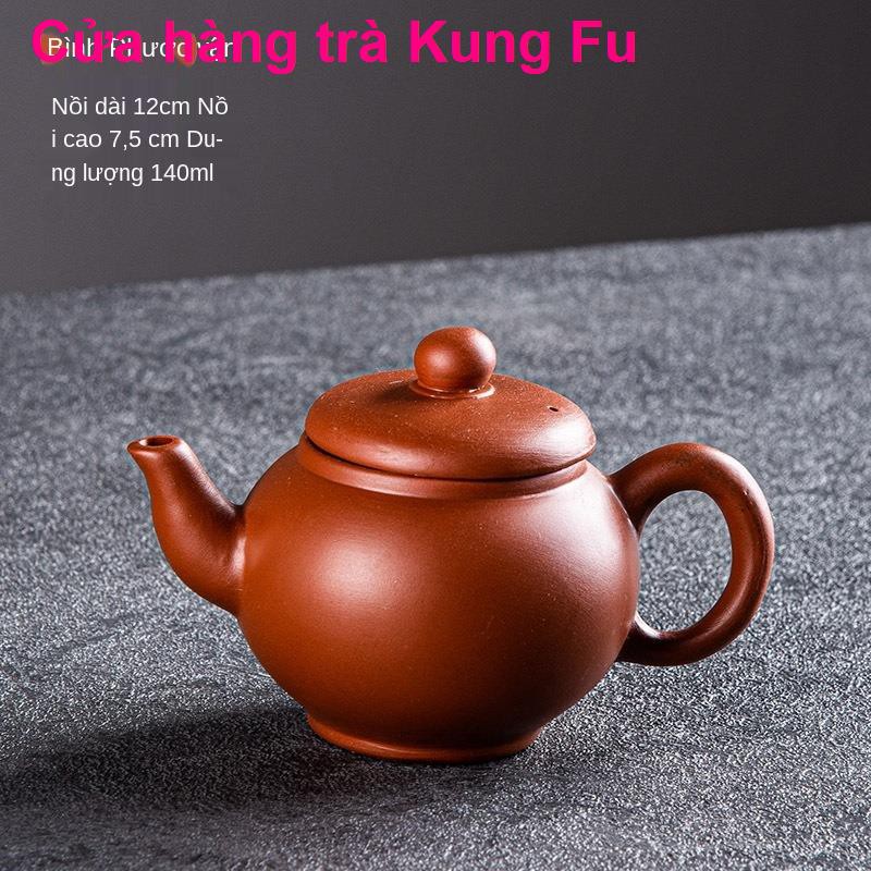 Ấm trà đất sét tím làm thủ công quặng thô Zhuni bóng lỗ Bộ lọc gốm nhỏ Gia dụng Kung Fu