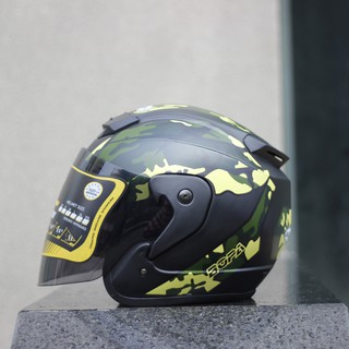 Nón bảo hiểm 3/4 Bopa có kính cao cấp tem độc quyền - mũ bảo hiểm 3/4 có kính