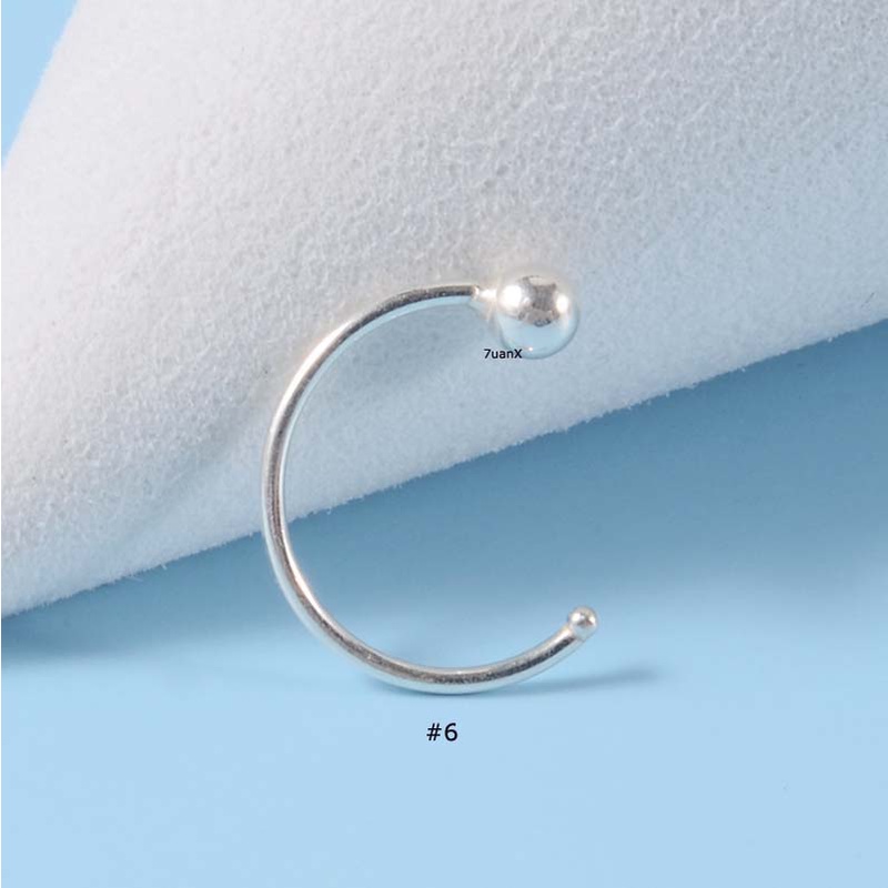 Khuyên mũi bằng bạc S925 hình hoa tùy chọn