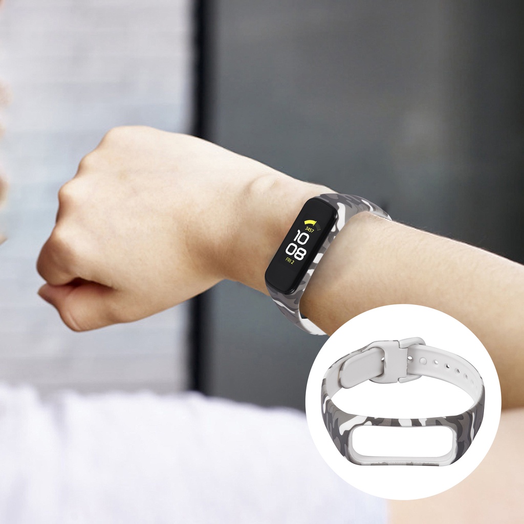 Dây đeo cổ tay họa tiết rằn ri thân thiện với da cho Samsung Galaxy Fit-e SM R375