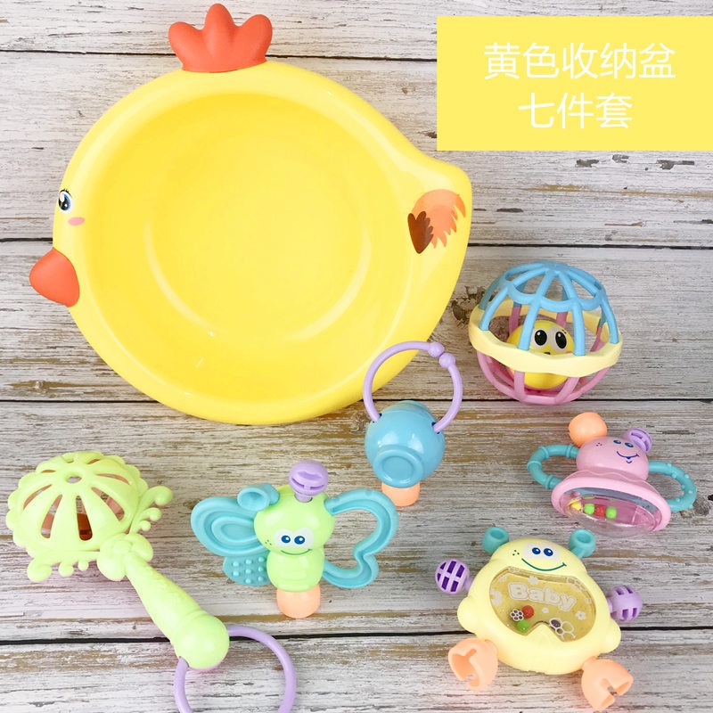 Đồ Chơi Xúc Xắc Kèm Chậu Đựng, Bộ Gặp Nướu Nhiều Chi Tiết An Toàn Cho Bé Từ 6 Tháng đến 2 Tuổi