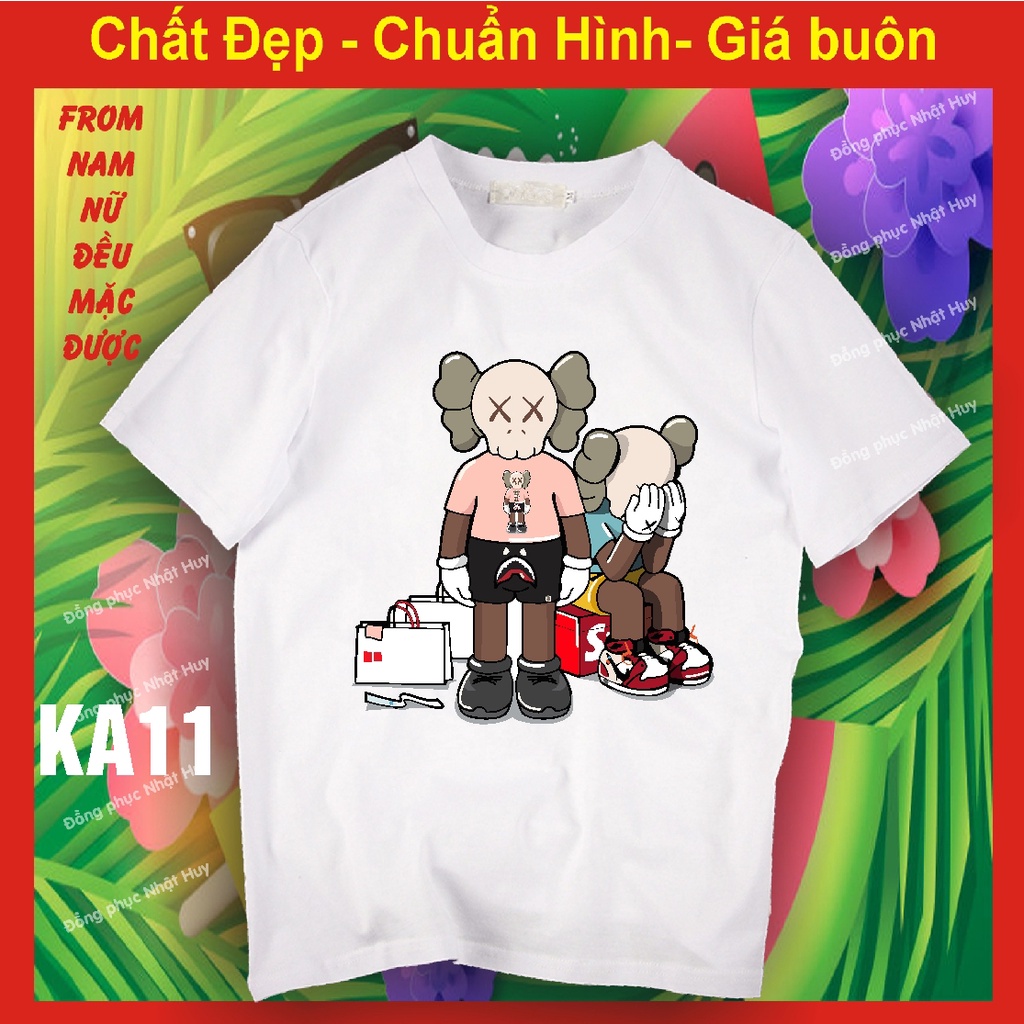 (đủ size - mịn.xịn.thơm - bao đổi trả) áo kaws KA11 áo thun kaws