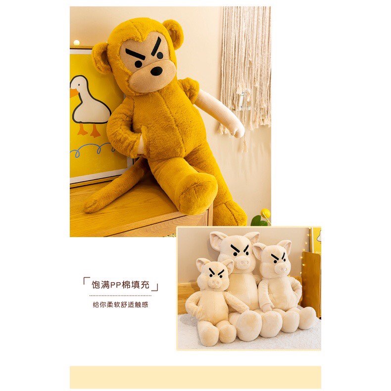 Thú nhồi bông Lợn, Khỉ giận dữ, hàng thú bông cao cấp 2022