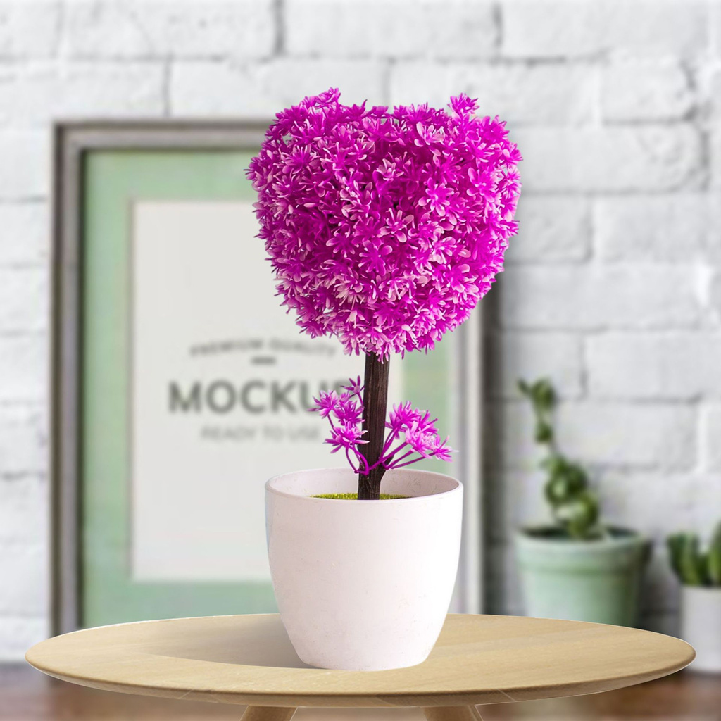 Chậu hoa giả bằng nhựa tiện dụng để trang trí