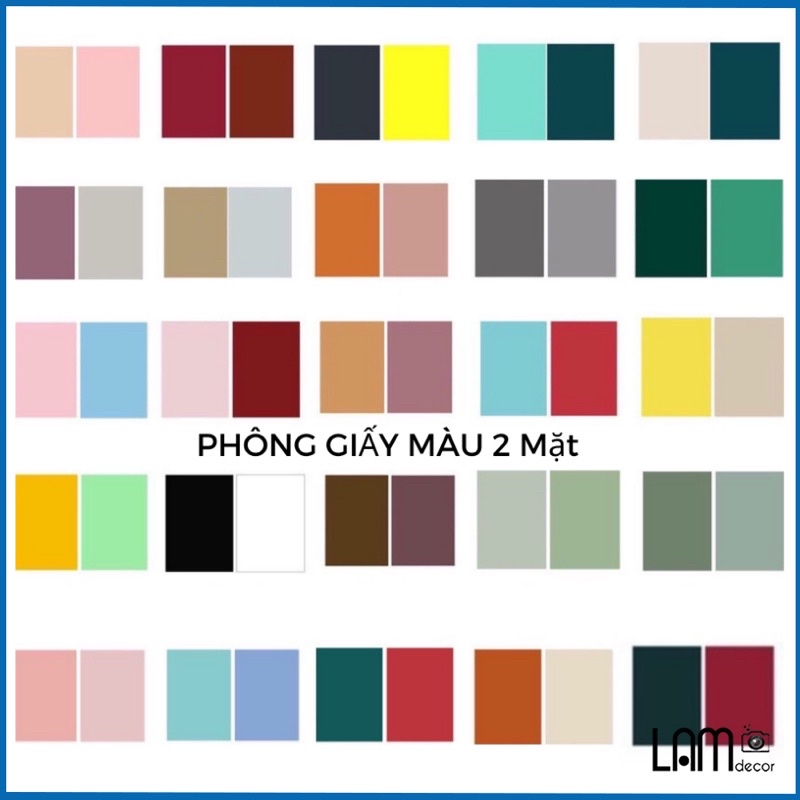 [Phông Nền Chụp Ảnh] - Nền Giấy Màu 2 Mặt Pastel