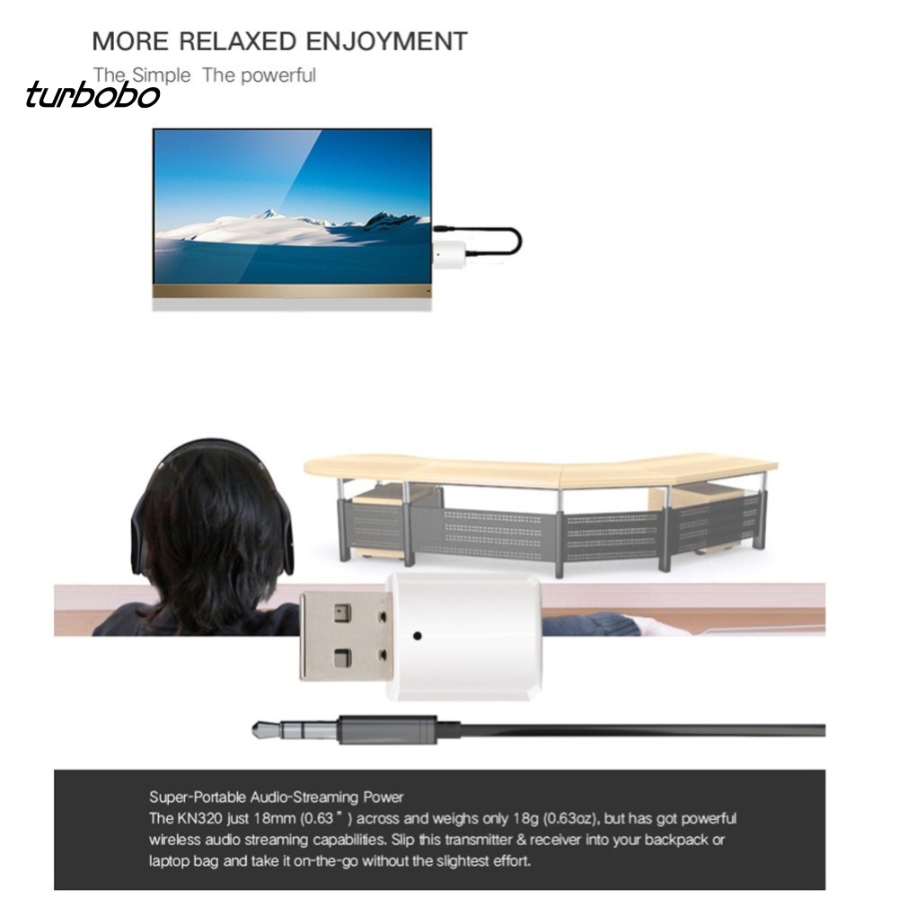 Thiết bị truyền nhận âm thanh Bluetooth 5.0 2 trong 1 cho TV PC Laptop