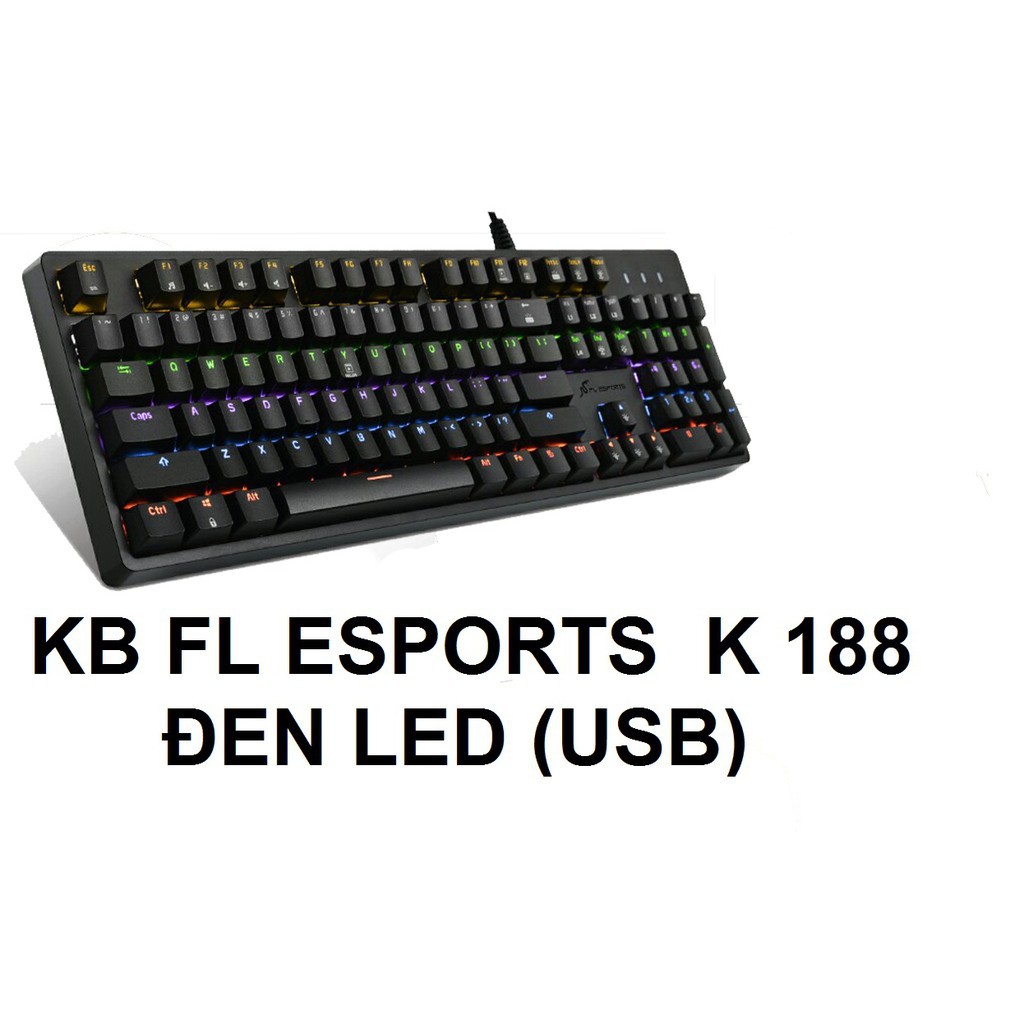 BÀN PHÍM FL ESPORTS K 188 đèn LED USB