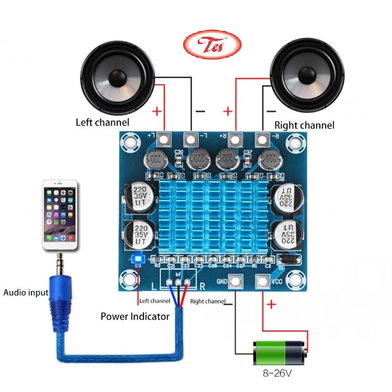 Mạch Khuếch Đại Âm Thanh 30W 2 Kênh A232