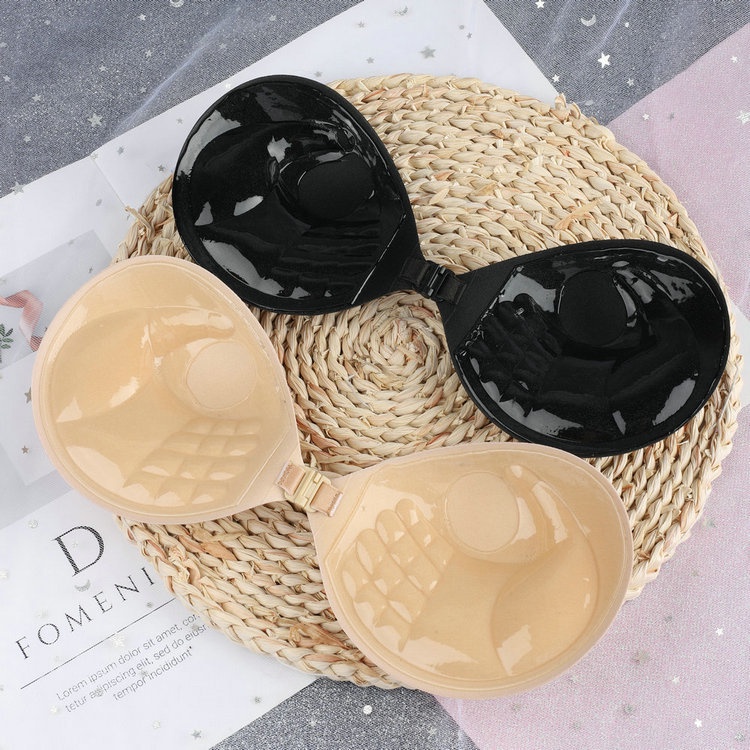 Áo bra dán đệm bàn tay cup tròn siêu dính - Tặng kèm dây vai trong suốt