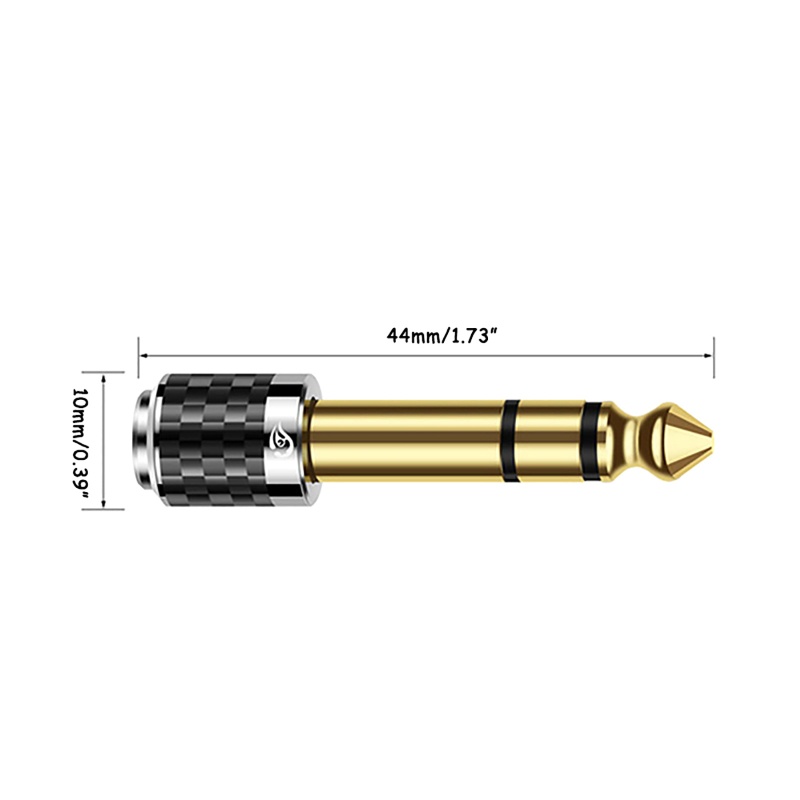 Đầu Chuyển Đổi Phích Cắm 6.35mm 1 / 4 Sang Ổ Cắm 3.5mm 1 / 8 Chuyên Dụng Cho Đàn Guitar