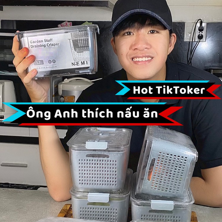 Hộp Đựng Thực Phẩm Tủ Lạnh 2 Lớp SHIMOYAMA Có Lỗ Thoát Nước, Có Khóa Thoát Khí, Dễ Dàng Bảo Quản Rau Củ | BigBuy360 - bigbuy360.vn