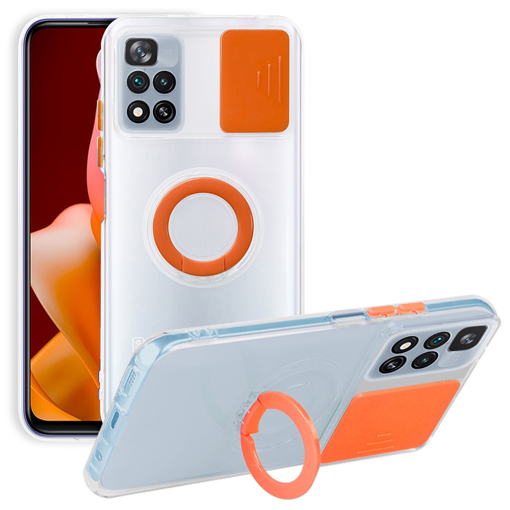 Slide Camera Ring Bracket Phone Case Vivo Y20 Y20s Y12s Y20i 2021 Y20s G Y11s Y12A Y30 Y30i Y50 Y12 Y15 Y17 Y11 Y1s Y91i Y91C 2020 Y31 2020 Y51 2020 Soft Clear Back Cover
