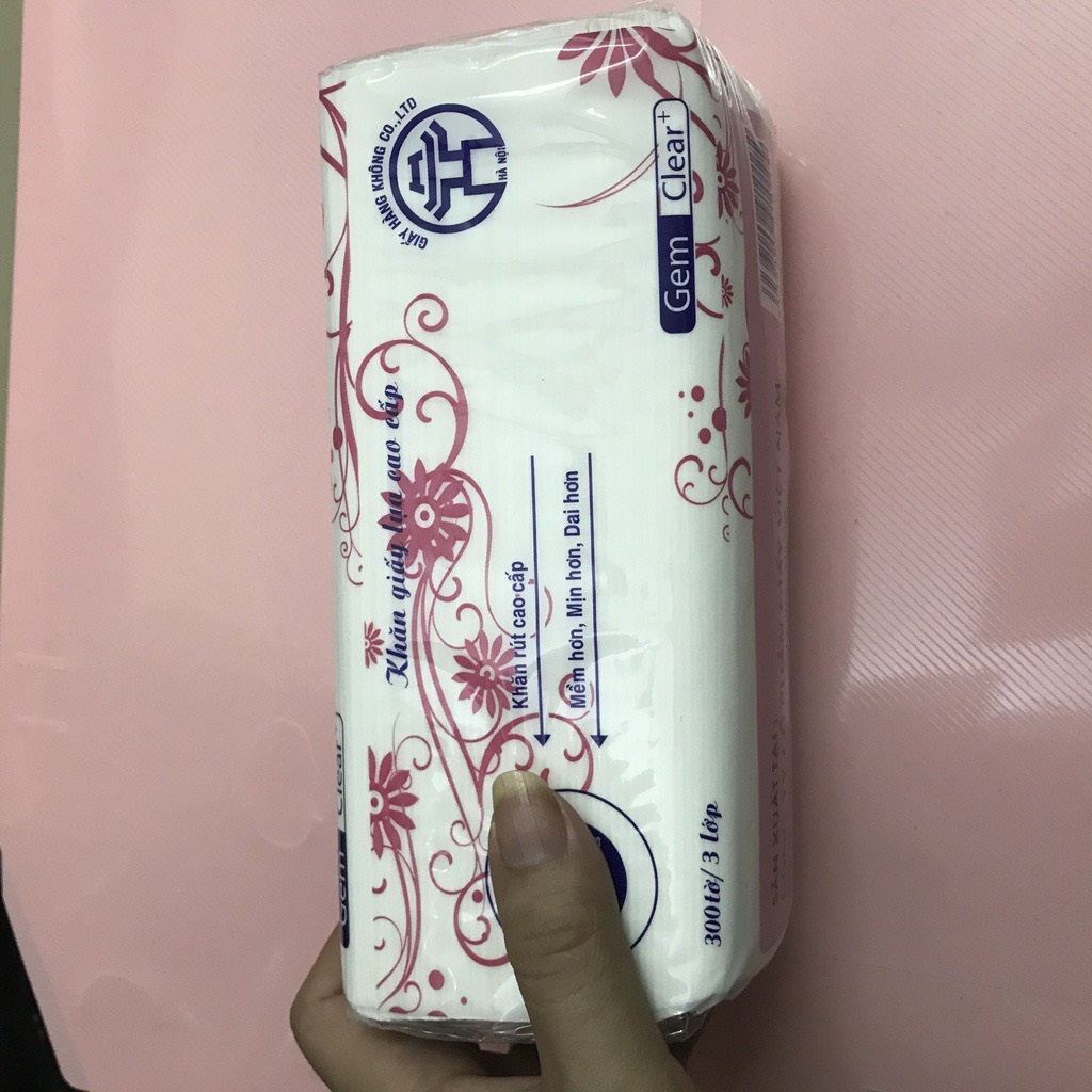 [Giấy Việt] Khăn Giấy Rút Việt Nam Đa Năng 300 Tờ 3 Lớp - Giấy rút loại 1