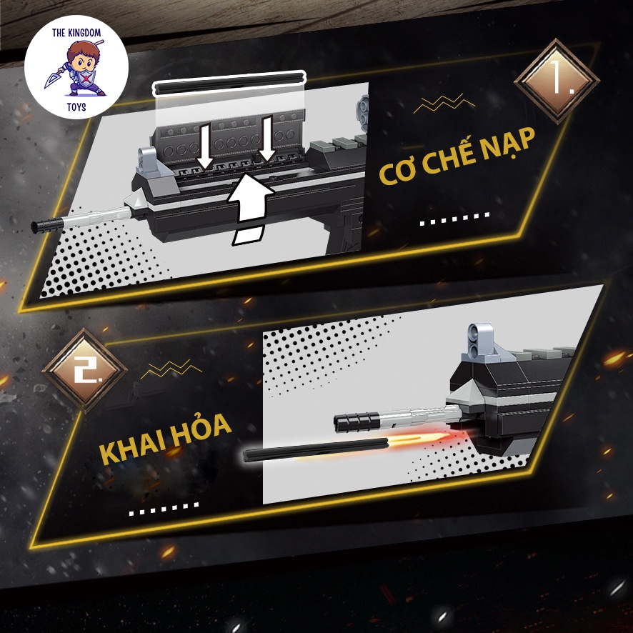 Đồ Chơi Lắp Ráp PUBG Mô Hình M416 / MK14 / Scar / Vector RAEL Free Fire CSGO Đồ Chơi Cho Bé 70002