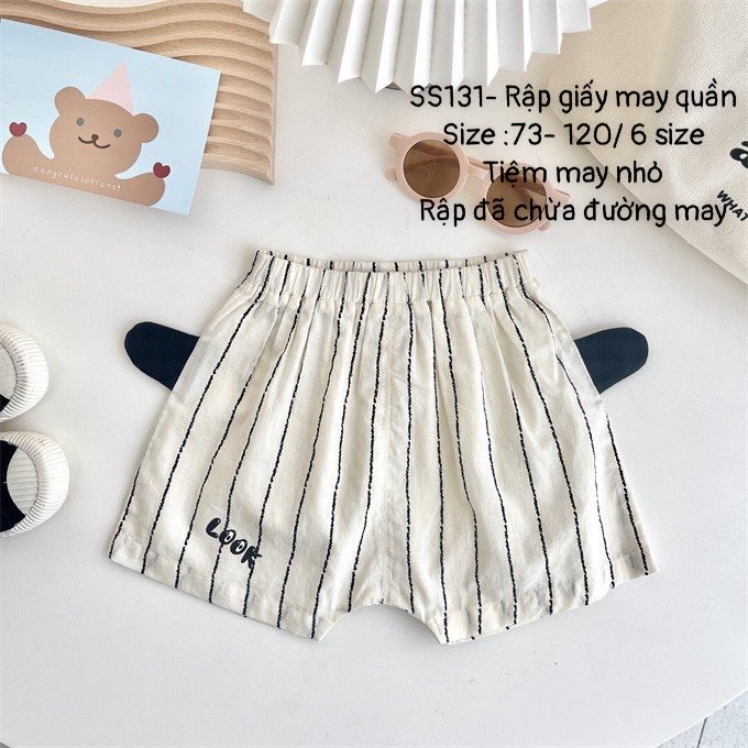 SS131_Rập giấy may quần cho bé