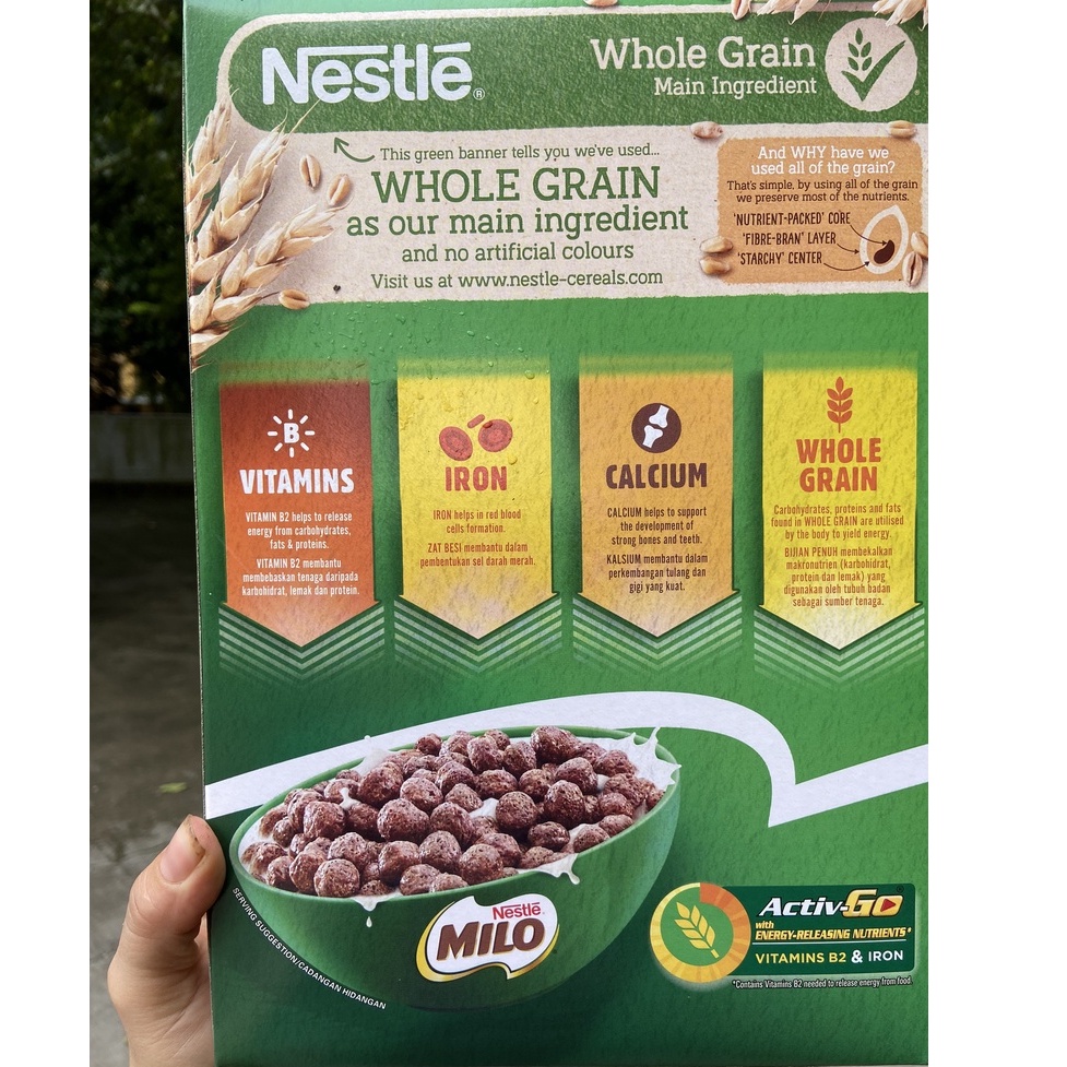 Bánh ngũ cốc Milo Nestle vị cacao ăn sáng dinh dưỡng hộp 170gr ít calo - ÂU CHÂU SHOP