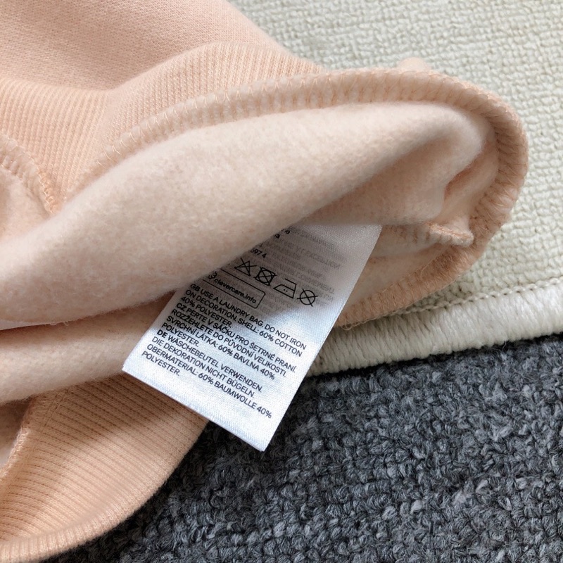 Áo phông dài tay bé gái HM 1-4 tuổi  Áo thun nỉ bông cotton xuất dư 0822