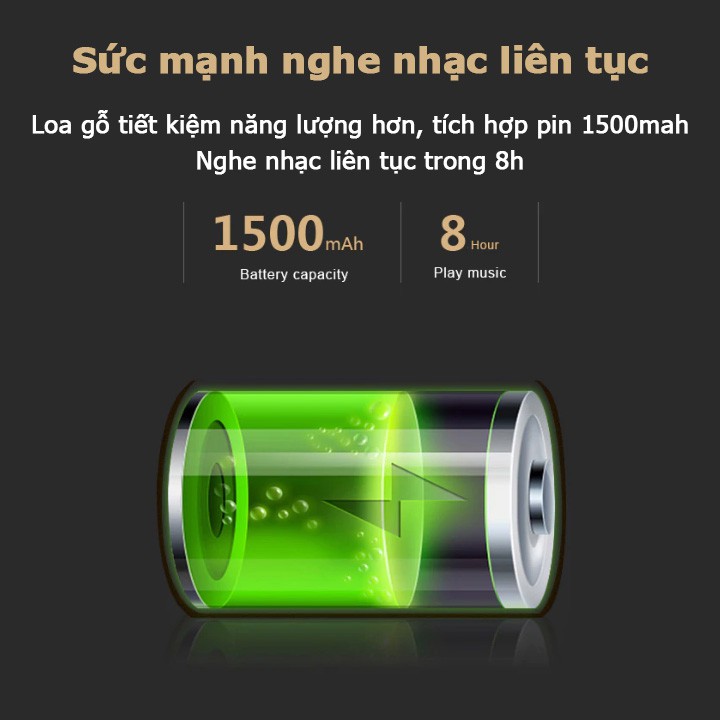 Loa gỗ bluetooth hỗ trợ đọc thẻ nhớ âm thanh nổi HIFI siêu trầm W5