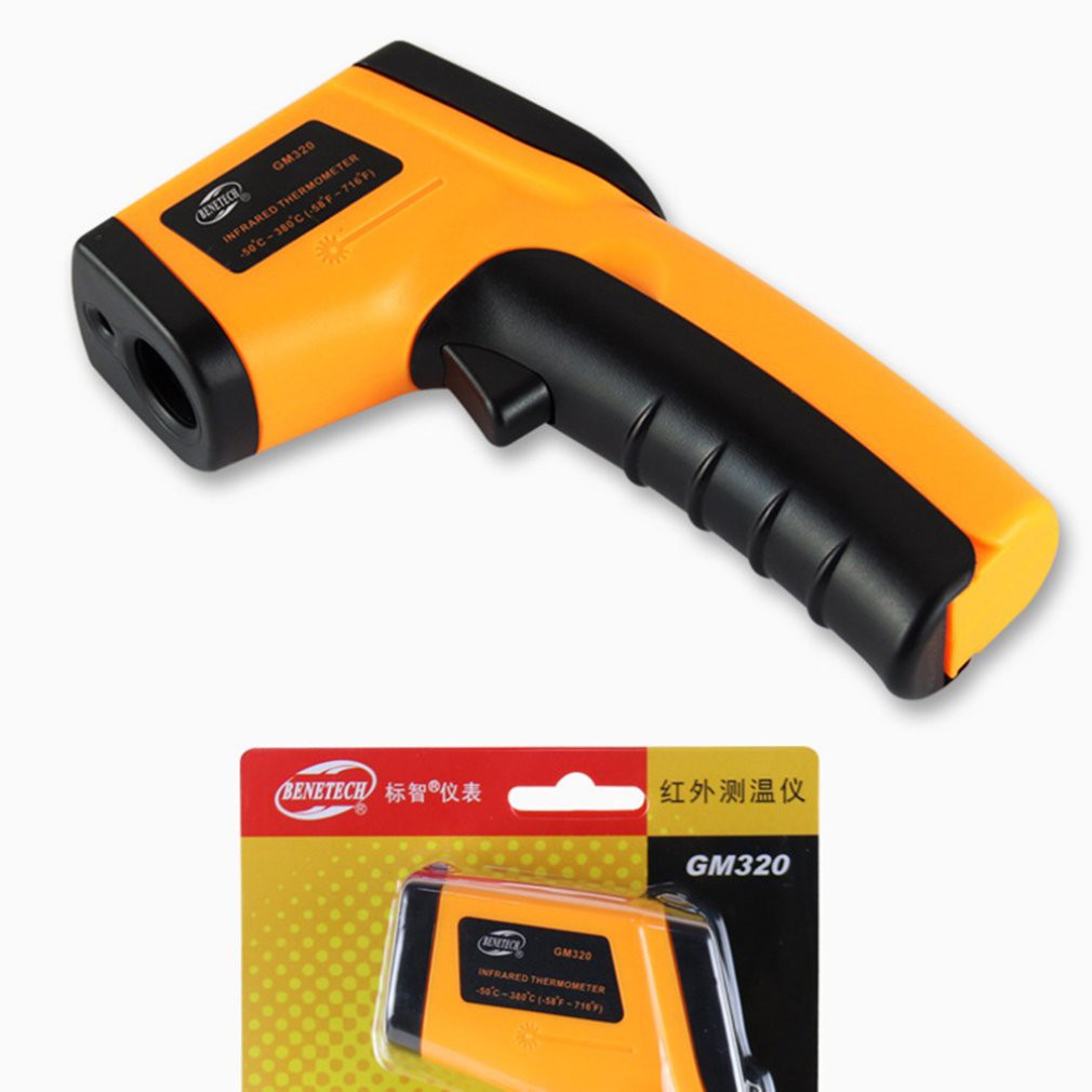 Nhiệt Kế Kỹ Thuật Số Hồng Ngoại GM320 Đo Nhiệt Độ Không Tiếp Xúc Từ -50 ~ 380 Độ Trong Công Nghiệp