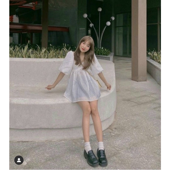 SÉT ÁO BABYDOLL LƯỚI TAY BỒNG