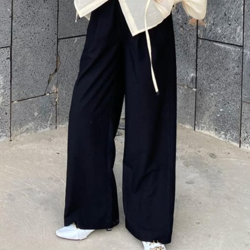 ONONMADE| Quần ống suông màu đen - Brenna Trousers