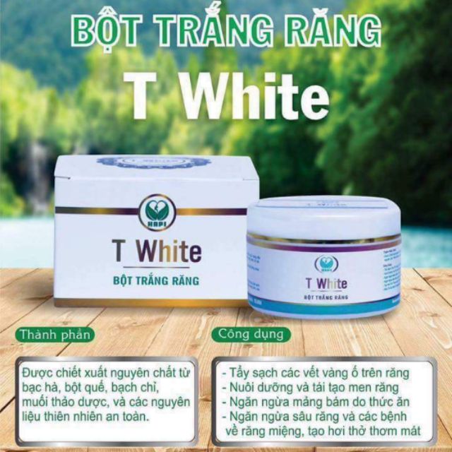 bột trắng răng T WHITE