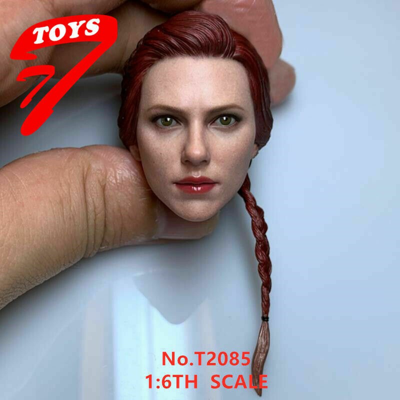 Tttoys 1/6 black widow 7.0 head sculpt scarlett johansson head model f 12 '' body
