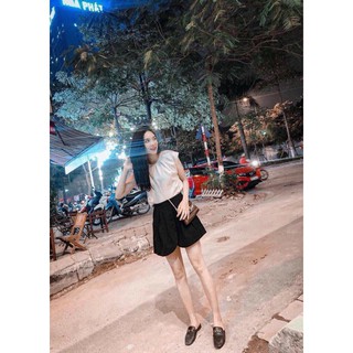 Set Áo Lụa Be Tay Hến