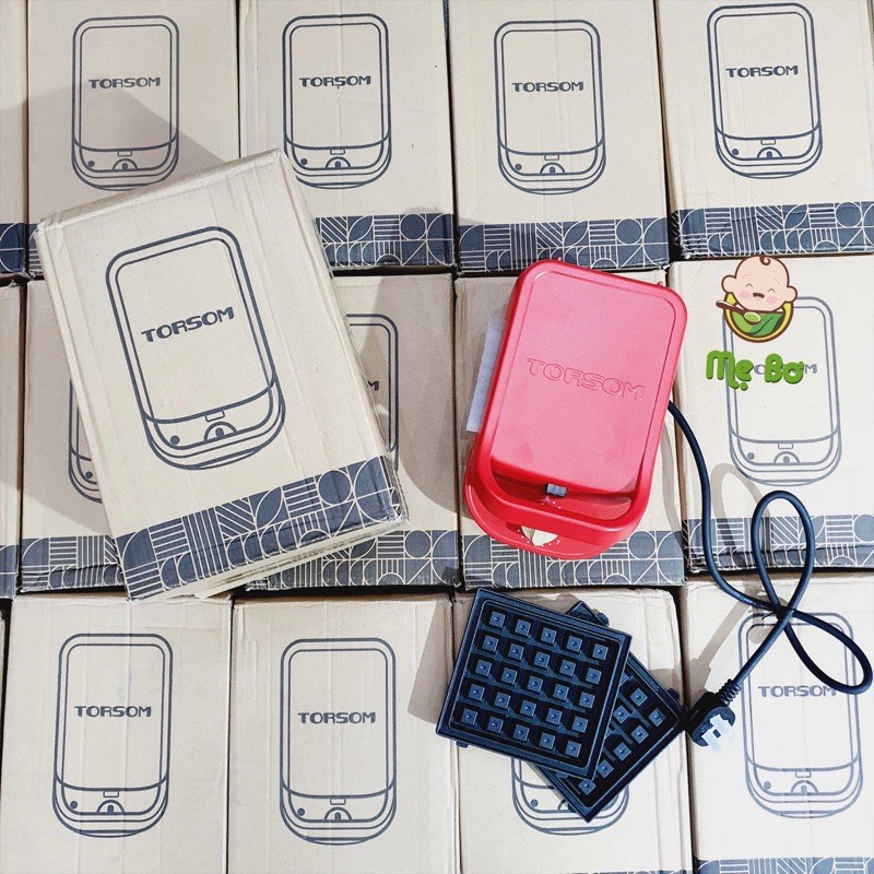 Máy Nướng Bánh Mì Kẹp TORSOM - Phiên bản hẹn giờ - Máy Làm Bánh Mỳ Sandwich - Kèm 5 khuôn