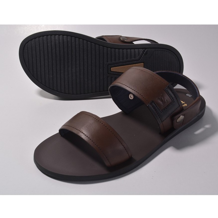 Sandal Nam Cao Cấp Quai Ngang Da Bò Đế Nhẹ Êm 65SD2 -az1