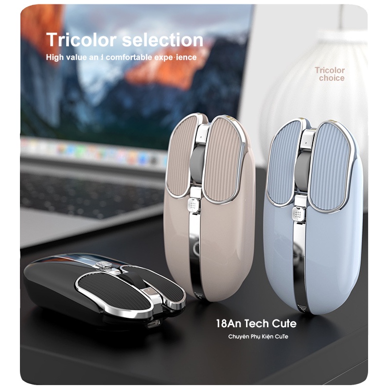 Chuột Máy Tính, Chuột chơi game Wolf X1 không dây Văn phòng Pebble Sạc chuột không dây | Siêu phẩm Cổ Điển giá mềm