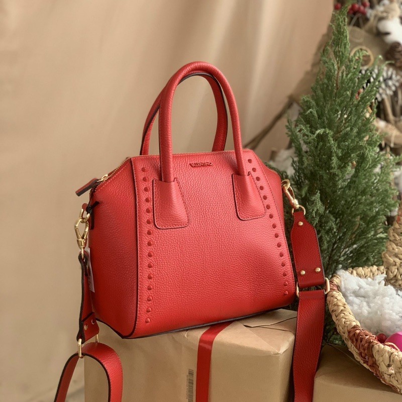 Túi VALENTINO satchel đỏ hàng Ý chính hãng