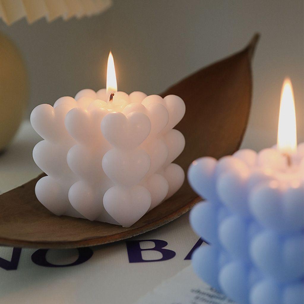 Khuôn Silicone Làm Nến DIY Không Dính Kiểu Dáng Hình Học Sáng Tạo
