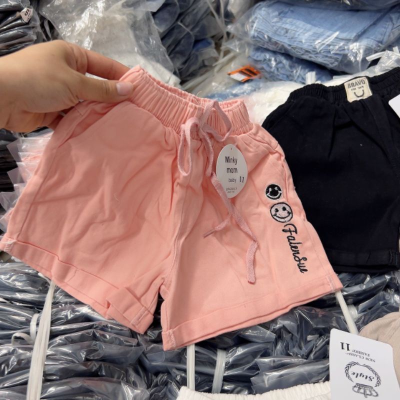 {10-18kg} Quần đùi kaki bé gái chất đẹp mềm mại M344