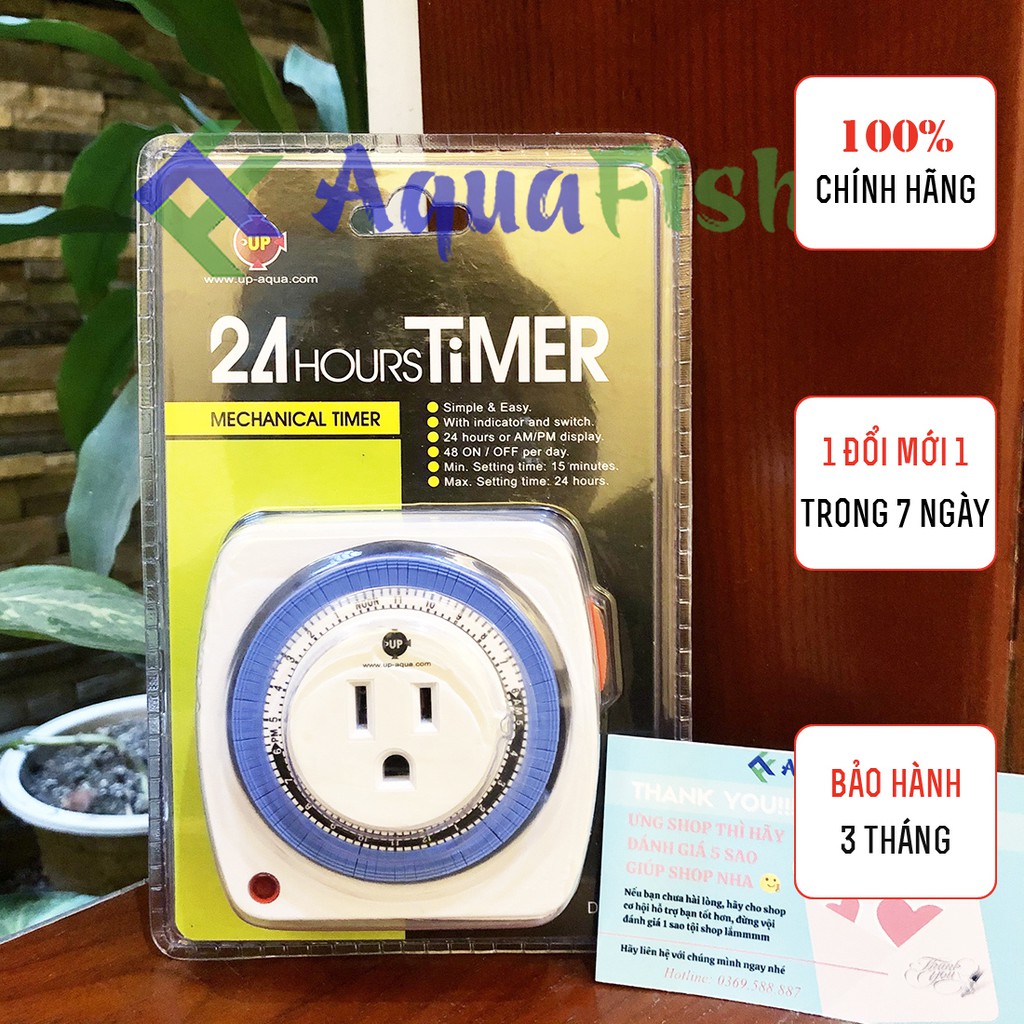 Ổ Cắm Hẹn Giờ Cơ Dùng Hẹn Giờ Bật Tắt Cho Các Thiết Bị Điện Bể Cá Cảnh, Hồ Cá Koi, Hồ Cá Rồng