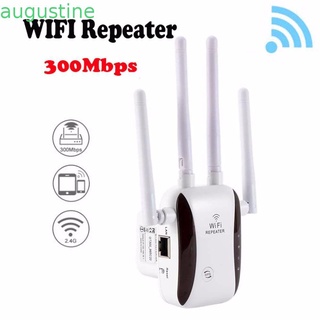 AUGUSTINE Amplifier Wifi Repeater 300Mbps Signal Amplifier Wireless Repeater Network Wifi Extender 4 Antenna Router For Home Office Wifi Router Internet Booster Network Tools WiFi Range Extender