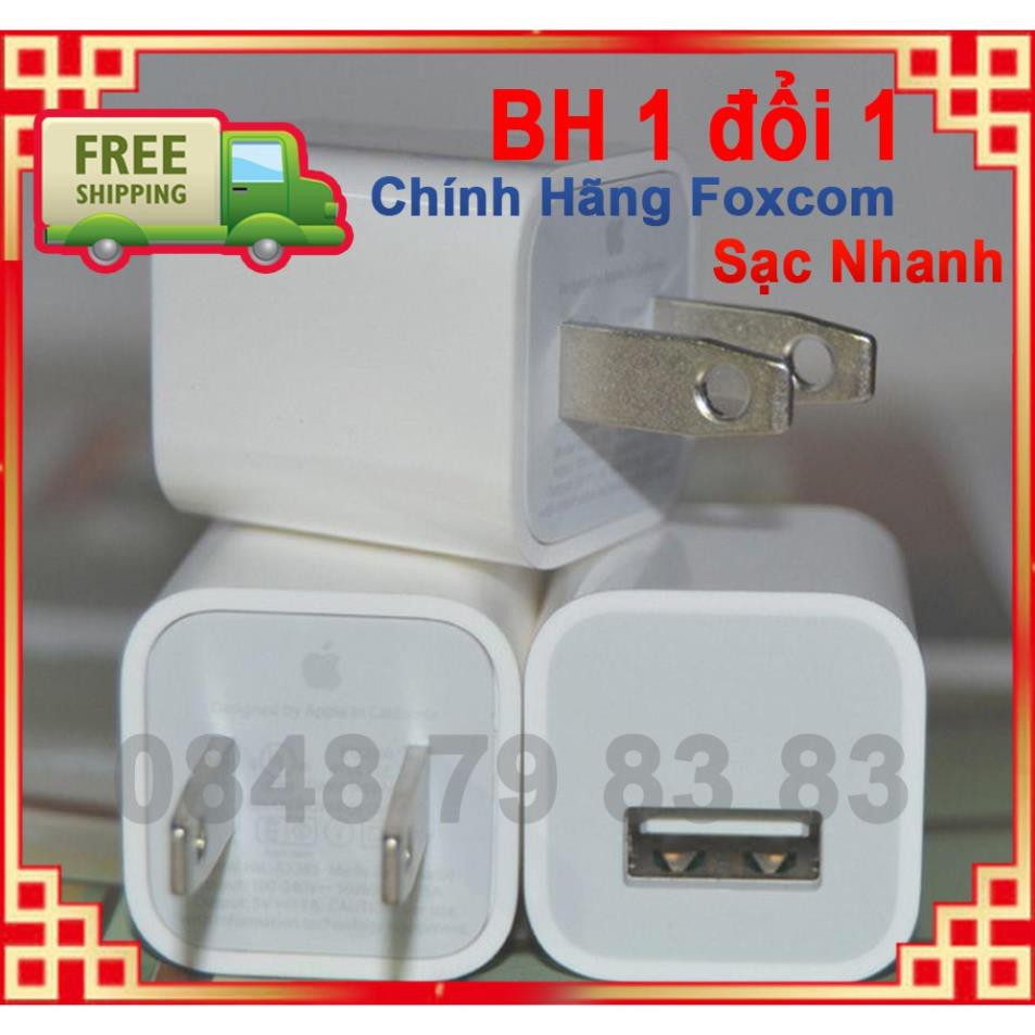 [Bb123] Sale Củ sạc iPhone 5/5s/6/6s/6 Plus/7/7plus/8/8plus/x ZIn Chính hãng Foxcom Bh 1 đổi 1 miễn phí