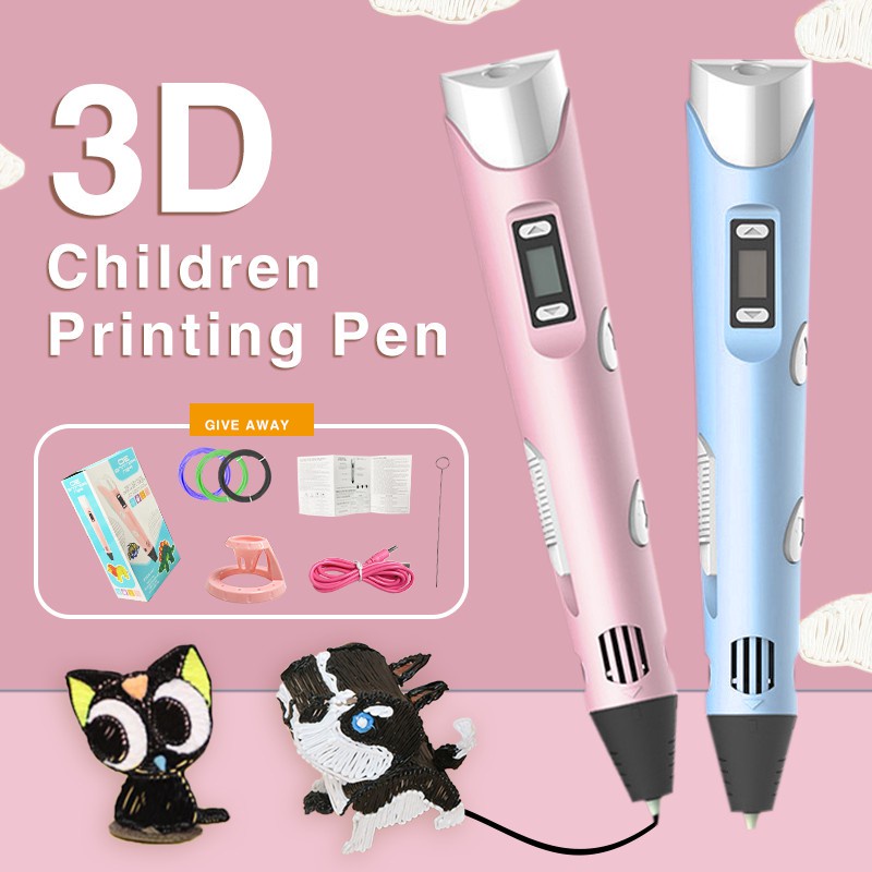 ❦Bộ Bút In 3d Thông Minh Có Dây Cáp Cổng USB Dành Cho Trẻ Em (Có Bán Lẻ Dây)