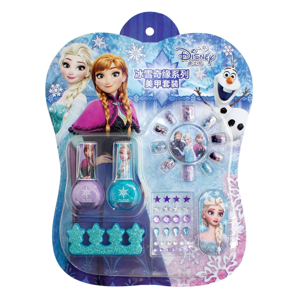 Quà tặng giáng sinh noel cho bé. Dán móng tay, sơn móng tay elsa 3 trong một cho bé