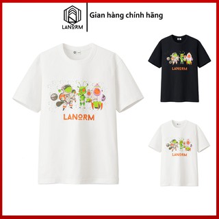 Áo thun LANORM ALIENS Unisex  Basic Tee phông hình cá mập nam nữ oversize form rộng màu đen và trắng