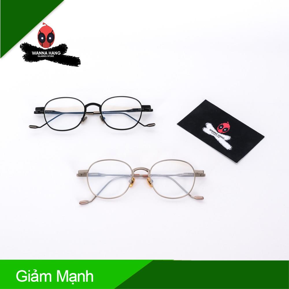 Gọng kính cận nam nữ vuông đẹp chống tia UV cao cấp thời trang Hàn Quốc Wanna Hang TOM22 WHGM50