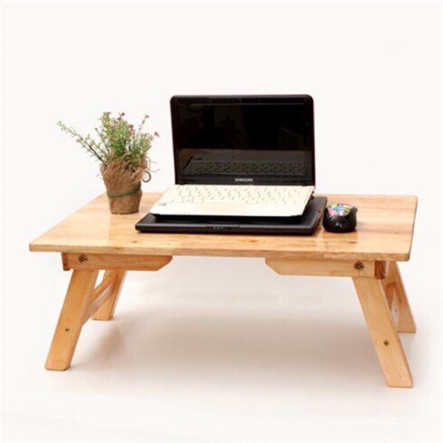 Bàn trà, bàn Laptop gỗ chân Xếp 40x60cm - Bàn ngồi bệt gấp gọn (ảnh thật)